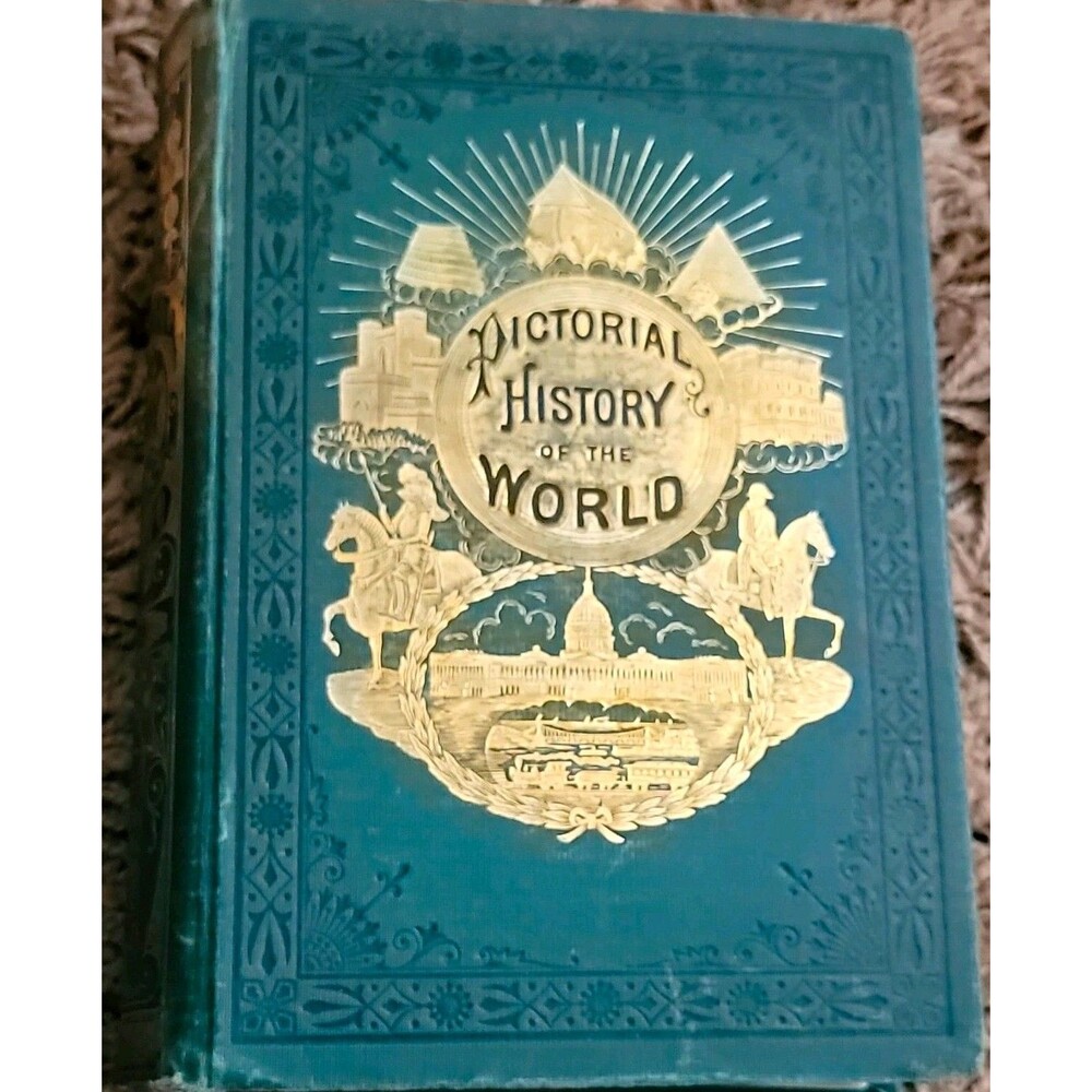 James D. McCabe Pictorial History of the World Illus. Hardcover 1886 Washington